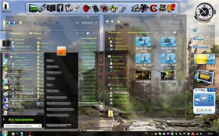 Стеклянные темы для Windows7