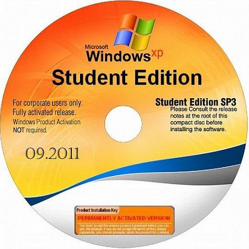 Microsoft Windows XP SP3 Corporate Student Edition